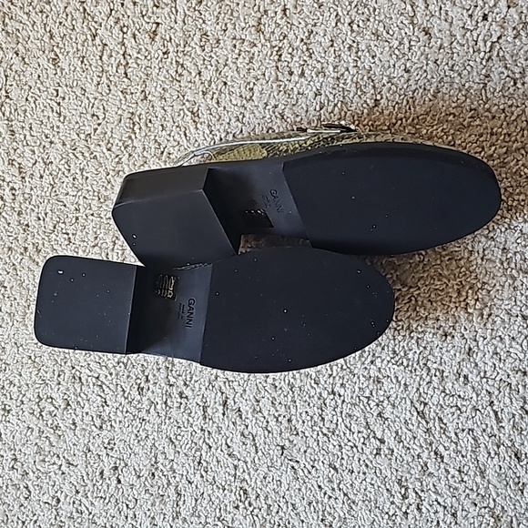 Ganni Patent Sling Back Mule Loafers - Picture 5 of 9